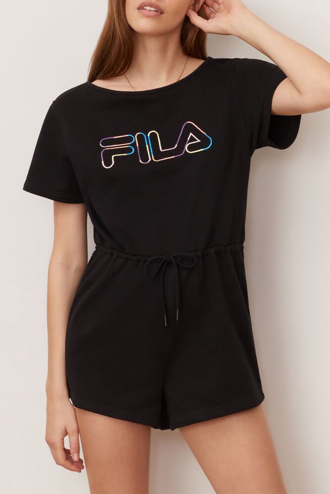 Fila Dress Delaney Romper Womens Black - India VRB-512648